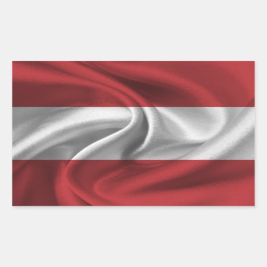 Sticker Rectangulaire Drapeau Autriche (Devant)