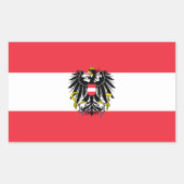 Sticker Rectangulaire Drapeau Autriche (Devant)