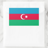 Sticker Rectangulaire Drapeau Azerbaïdjan/Azerbaïdjan (Sac)