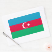 Sticker Rectangulaire Drapeau Azerbaïdjan/Azerbaïdjan (Enveloppe)