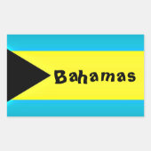 Sticker Rectangulaire Drapeau Bahamas (Devant)