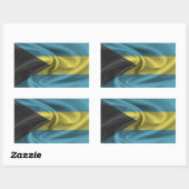 Sticker Rectangulaire Drapeau Bahamas (Feuille)