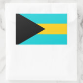 Sticker Rectangulaire Drapeau Bahamas (Sac)