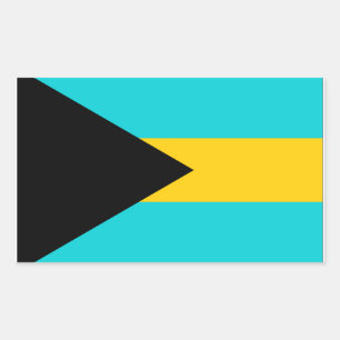 Sticker Rectangulaire Drapeau Bahamas