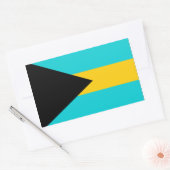 Sticker Rectangulaire Drapeau Bahamas (Enveloppe)