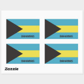 Sticker Rectangulaire Drapeau Bahamas (Feuille)