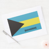 Sticker Rectangulaire Drapeau Bahamas (Enveloppe)