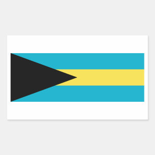 Sticker Rectangulaire Drapeau bahaméen