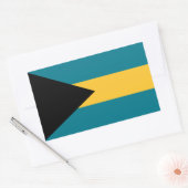 Sticker Rectangulaire Drapeau bahaméen, Drapeau des Bahamas (Enveloppe)