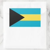 Sticker Rectangulaire Drapeau bahamien (Sac)