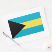 Sticker Rectangulaire Drapeau bahamien (Enveloppe)