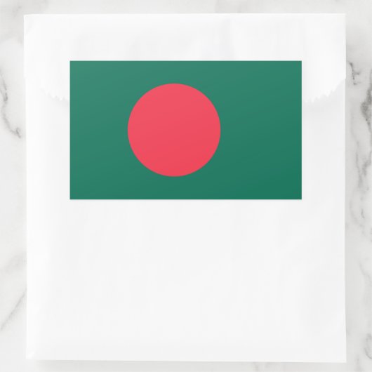 Sticker Rectangulaire Drapeau Bangladesh (Sac)