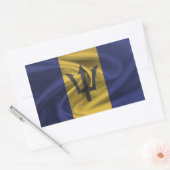 Sticker Rectangulaire Drapeau Barbade (Enveloppe)