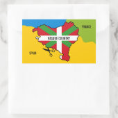 Sticker Rectangulaire Drapeau basque Ikurriña, indépendance basque, (Sac)