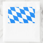 Sticker Rectangulaire Drapeau bavarois - Flagge Bayerische (Sac)