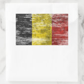 Sticker Rectangulaire Drapeau belge soufflé et porté (Sac)
