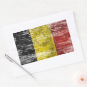 Sticker Rectangulaire Drapeau belge soufflé et porté (Enveloppe)