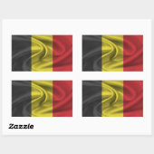 Sticker Rectangulaire Drapeau Belgique (Feuille)