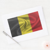 Sticker Rectangulaire Drapeau Belgique (Enveloppe)