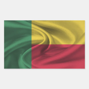 Sticker Rectangulaire Drapeau Bénin