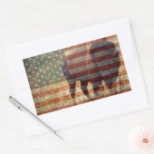 Sticker Rectangulaire Drapeau bison (Enveloppe)