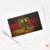 Sticker Rectangulaire Drapeau Black Grunge Allemagne (Enveloppe)