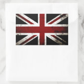 Sticker Rectangulaire Drapeau Black Grunge England 3 (Sac)