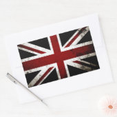 Sticker Rectangulaire Drapeau Black Grunge England 3 (Enveloppe)