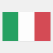 Sticker Rectangulaire Drapeau blanc vert et rouge italien (Devant)