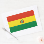 Sticker Rectangulaire Drapeau Bolivie/Bolivie (Enveloppe)
