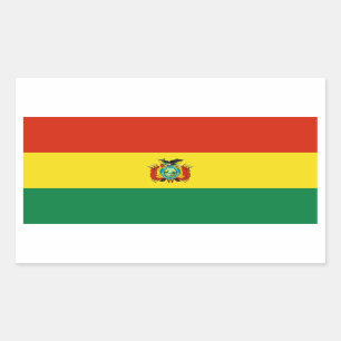 Sticker Rectangulaire Drapeau Bolivie/Bolivie