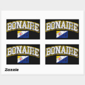 Sticker Rectangulaire Drapeau Bonaire (Feuille)