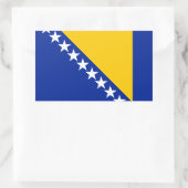 Sticker Rectangulaire Drapeau bosniaque, Drapeau de Bosnie-Herzégovine (Sac)