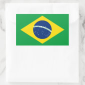 Sticker Rectangulaire Drapeau Brésil/Brésil (Sac)