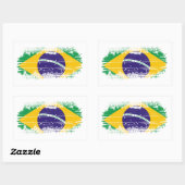 Sticker Rectangulaire Drapeau brésilien (Feuille)