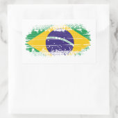 Sticker Rectangulaire Drapeau brésilien (Sac)