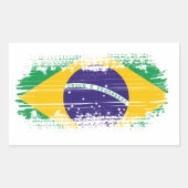 Sticker Rectangulaire Drapeau brésilien (Devant)