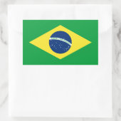 Sticker Rectangulaire drapeau brésilien (Sac)