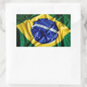 Sticker Rectangulaire Drapeau brésilien (Sac)