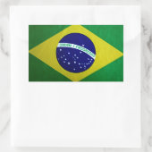 Sticker Rectangulaire Drapeau brésilien Vintage (Sac)