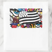 Sticker Rectangulaire Drapeau Bretagne Breizh graffiti Breton graff (Sac)