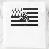 Sticker Rectangulaire Drapeau breton (breton) (Sac)
