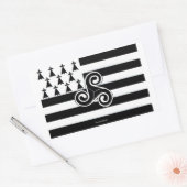 Sticker Rectangulaire Drapeau breton (breton) (Enveloppe)