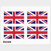 Sticker Rectangulaire Drapeau britannique (Feuille)