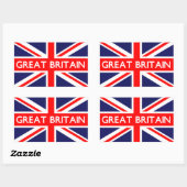 Sticker Rectangulaire Drapeau britannique (Feuille)