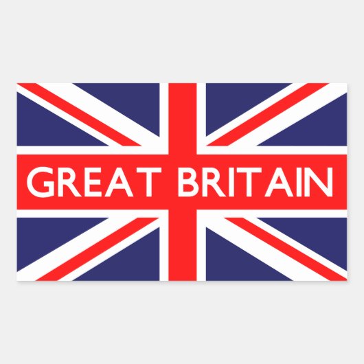 Sticker Rectangulaire Drapeau britannique (Devant)