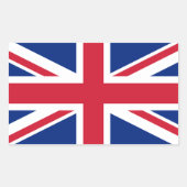 Sticker Rectangulaire Drapeau britannique/britannique (Devant)