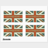 Sticker Rectangulaire Drapeau britannique de Londres (Feuille)