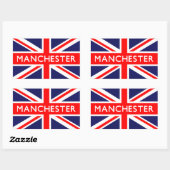 Sticker Rectangulaire Drapeau britannique de Manchester (Feuille)