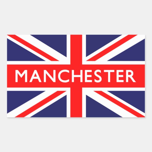 Sticker Rectangulaire Drapeau britannique de Manchester (Devant)